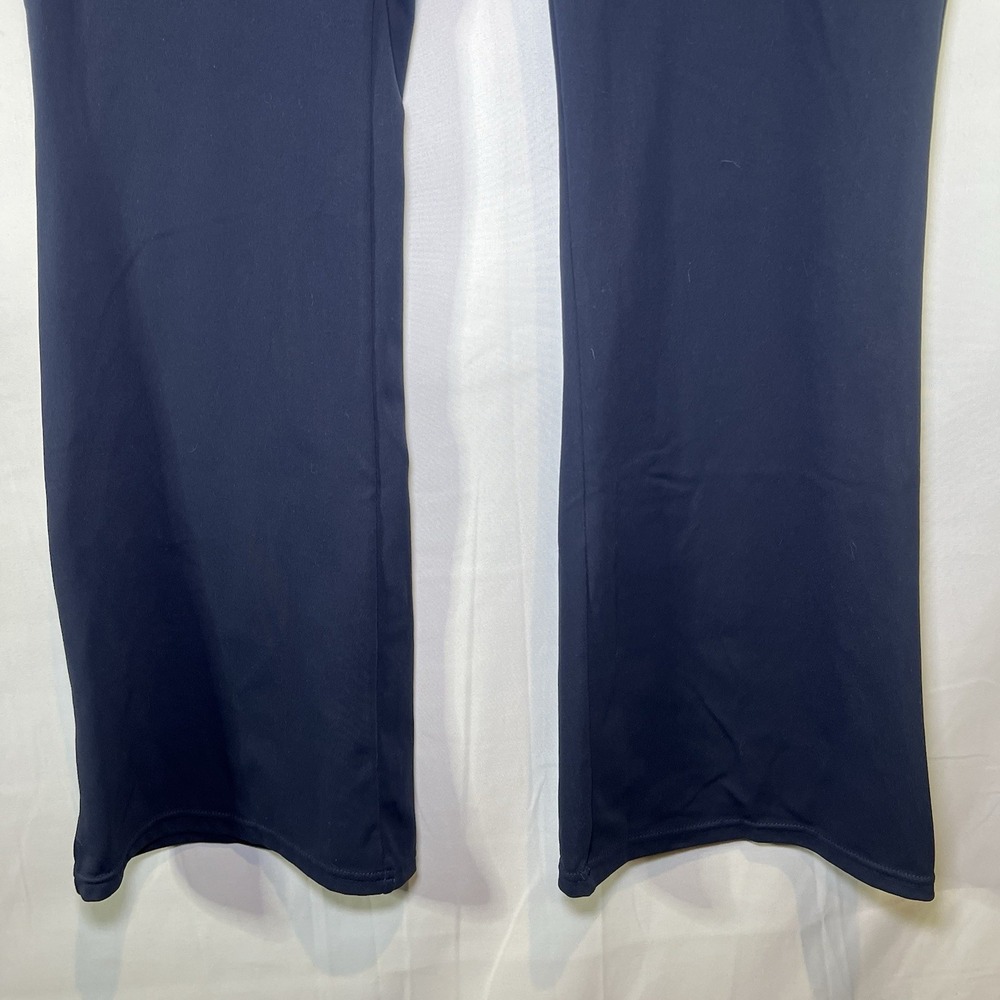 Halara Women's Size Large Blue High Waisted Back Pocket Flare Leggings Work Pant - Picture 2 of 5